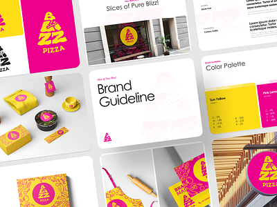Blizz Pizza - Brand Guidelines 2d brand guidelines branding design graphic design logo pizza product