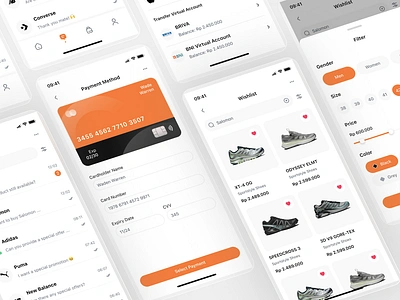 Ecommerce Mobile App Design app app ui design clean e commerce e commerce app ui ecommerce ecommerce app mobile mobile app product design shoes shopify sneakers