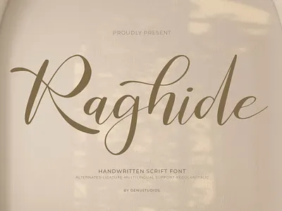 Raghide Script Font elegant