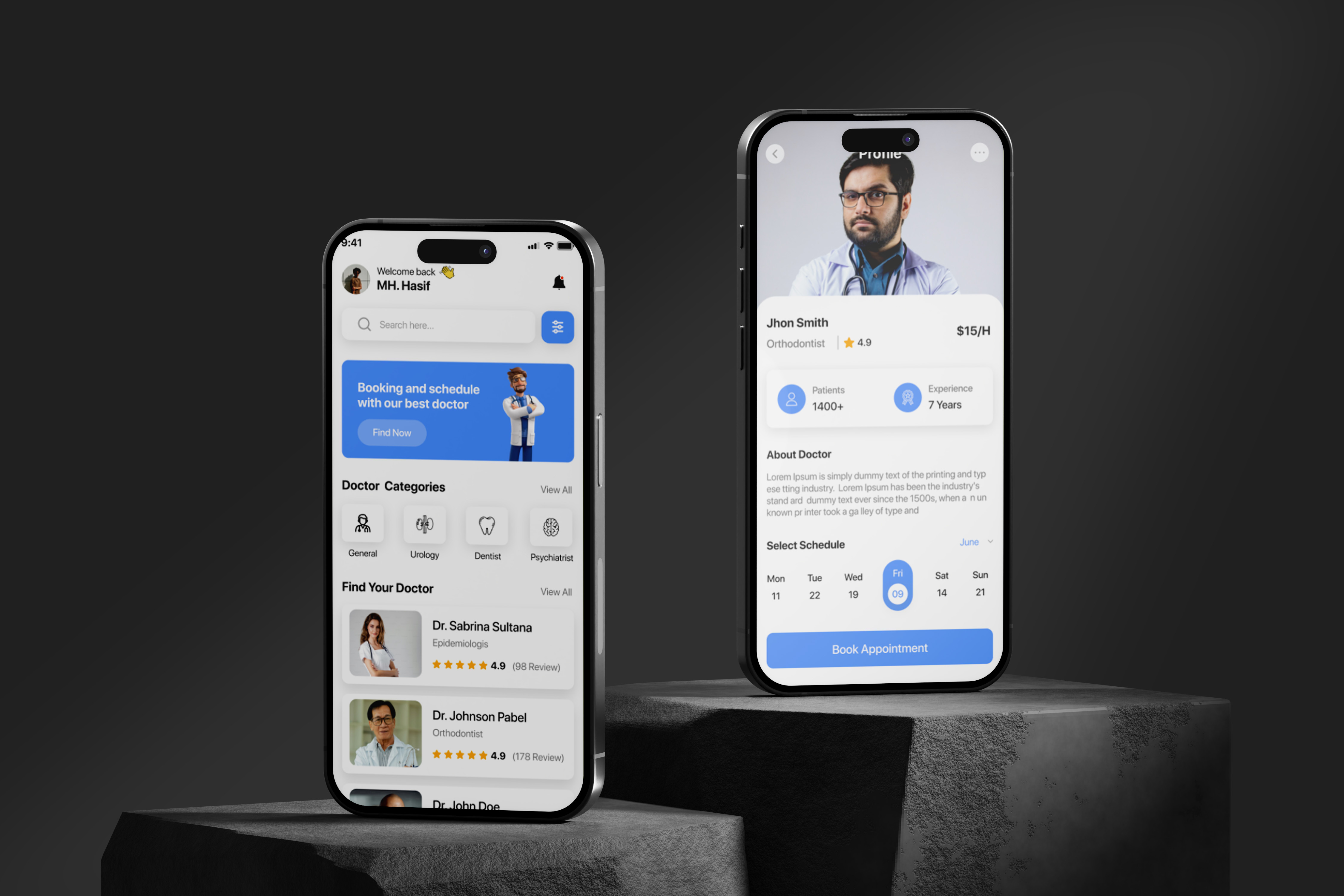 Doctor Mobile App doctor doctor app doctor application doctor finder find doctor medicine doctor typography ui ui design uiux user interface ux