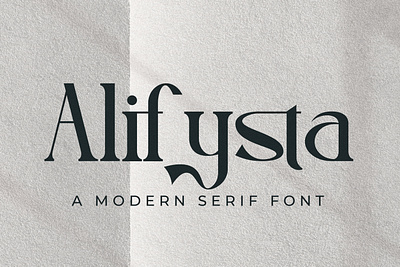 Alifysta - A Modern Serif Font style