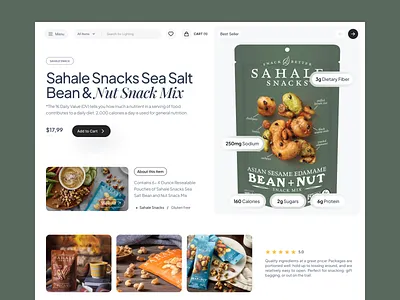SAHALE Landing Page Concept amazon details ecommerce elementor landing online page product shop shopify template theme ui webflow website wordpress