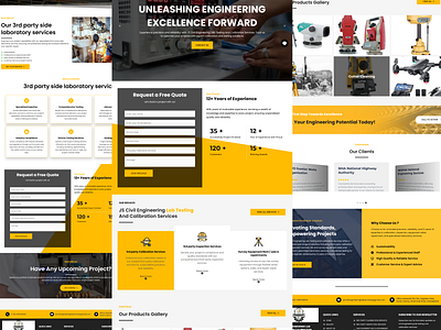 CIVIL ENGINEERING LAB TESTING WEBSITE attractive design branding civil engineering civil engineering website construction website graphic design lab testing ui website website design website ui wordpress website design