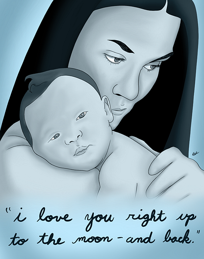 A Mother's Love illustration procreate