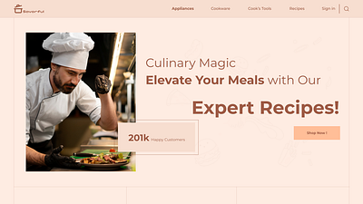 Food Recipes UI/UX Website Design animation branding figma website design graphic design shopyify design figma ui uiux design website design