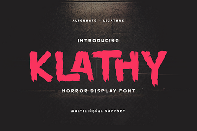 Klathy - Horror Display Font handwriting