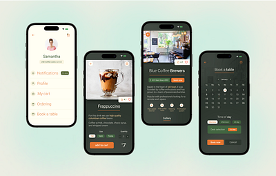 BrewHub App - First Screens app apps coffee design mobile design product design ui ui design