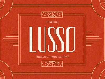 Lusso - Art Deco Condensed Font art deco display font font gatsby glamour luxury sans serif typeface typography vintage