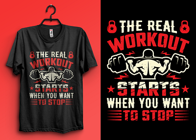 Gym t shirt design typography. background