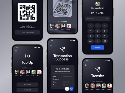 Money Manager - Transaction app bill ewallet finance mobile app money money manager pay payment scan topup transaction transfer ui uiux