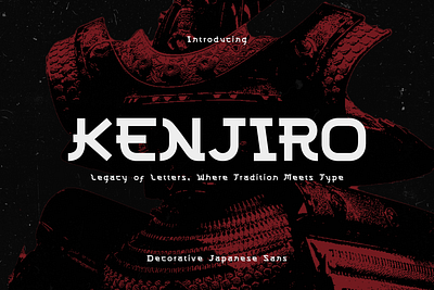 Kenjiro - Asian Decorative Font asia chinese decorative font food japan japanese logo design oriental typeface