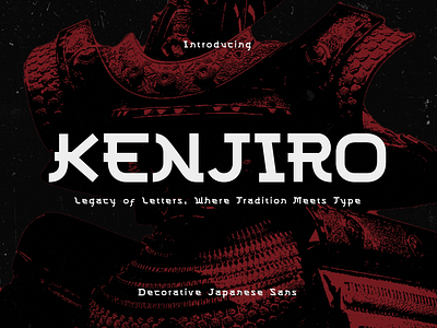 Kenjiro - Asian Decorative Font asia chinese decorative font food japan japanese logo design oriental typeface