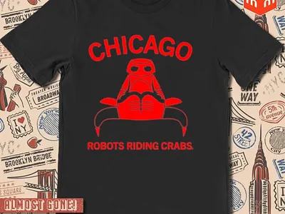 Chicago Robots Riding Crabs t-shirt