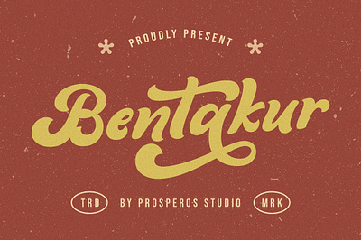 Bentakur - Retro Font 60s 70s bold brush brushfont calligraphy classic fashion font handwritten headline lettering modern poster retro sans serif script serif trendy vintage