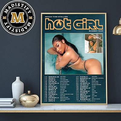 Megan Thee Stallion 2024 Hot Girl Summer Tour Tour Date Schedule design poster