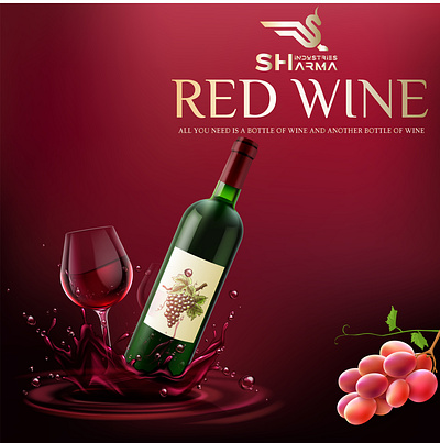 Product Promotion Template 3d alcohol branding graphic design illustrator logo product design ui wine