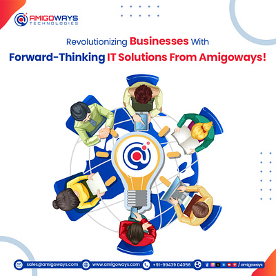 Revolutionizing Businesses With Forward-Thinking IT Solutions amigoways amigowaysappdevelopers amigowaysteam branding digitalmarketing