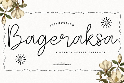 Bageraksa – A Beauty Script Typeface monoline brush