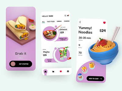 Food Application UI Design design figma figma design freepik illustration ui web design