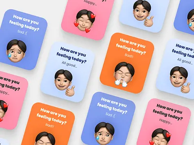Apple Watch Memoji 🤩 apple watch design emoji emotion illustration interface iwatch mental health track ui ui design ux watch