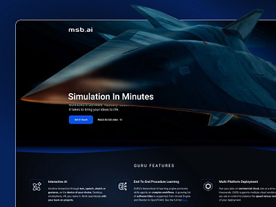 GURU - Simulator Website Design design design experience futuristic inspiration ui uiux user interface web design website