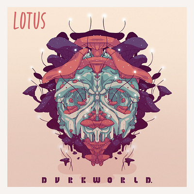 Lotus album art artwork band digital art digital illustration digital painting drawing illustration mushrooms music single skull