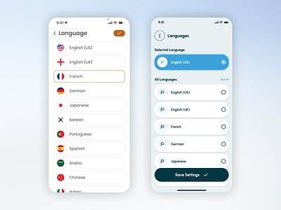 Language Screen UI ai language app language app localization ui choose language ui language language app ui language popup language screen language selection language translator language ui language web ui localization select a language ui select language select screen ui select speech selection ui speech translator translator