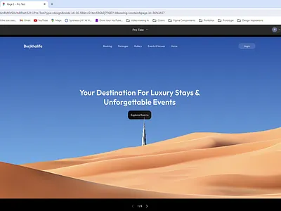 Burjkhalifa room and events booking website animation graphic design motion graphics ui uiux webdesign