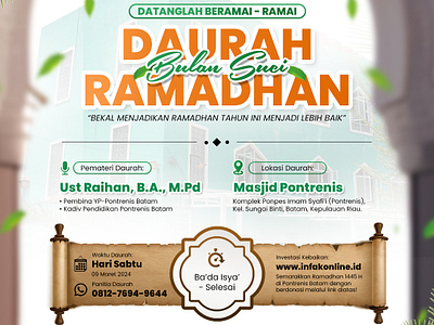 DAURAH RAMADHAN POSTER banner content design design education design graphic design minimalist design modern design