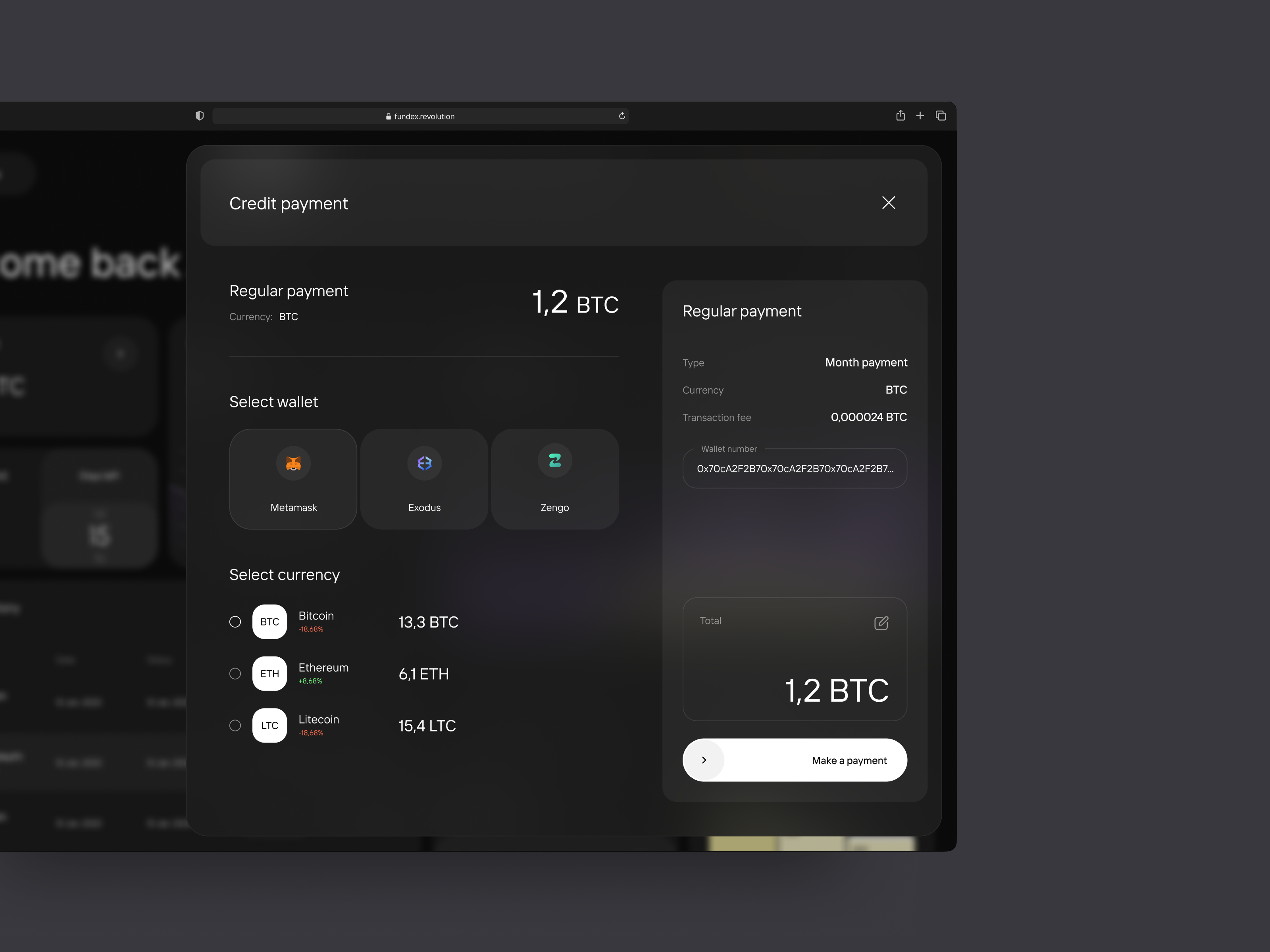 Example of UX/UI Design