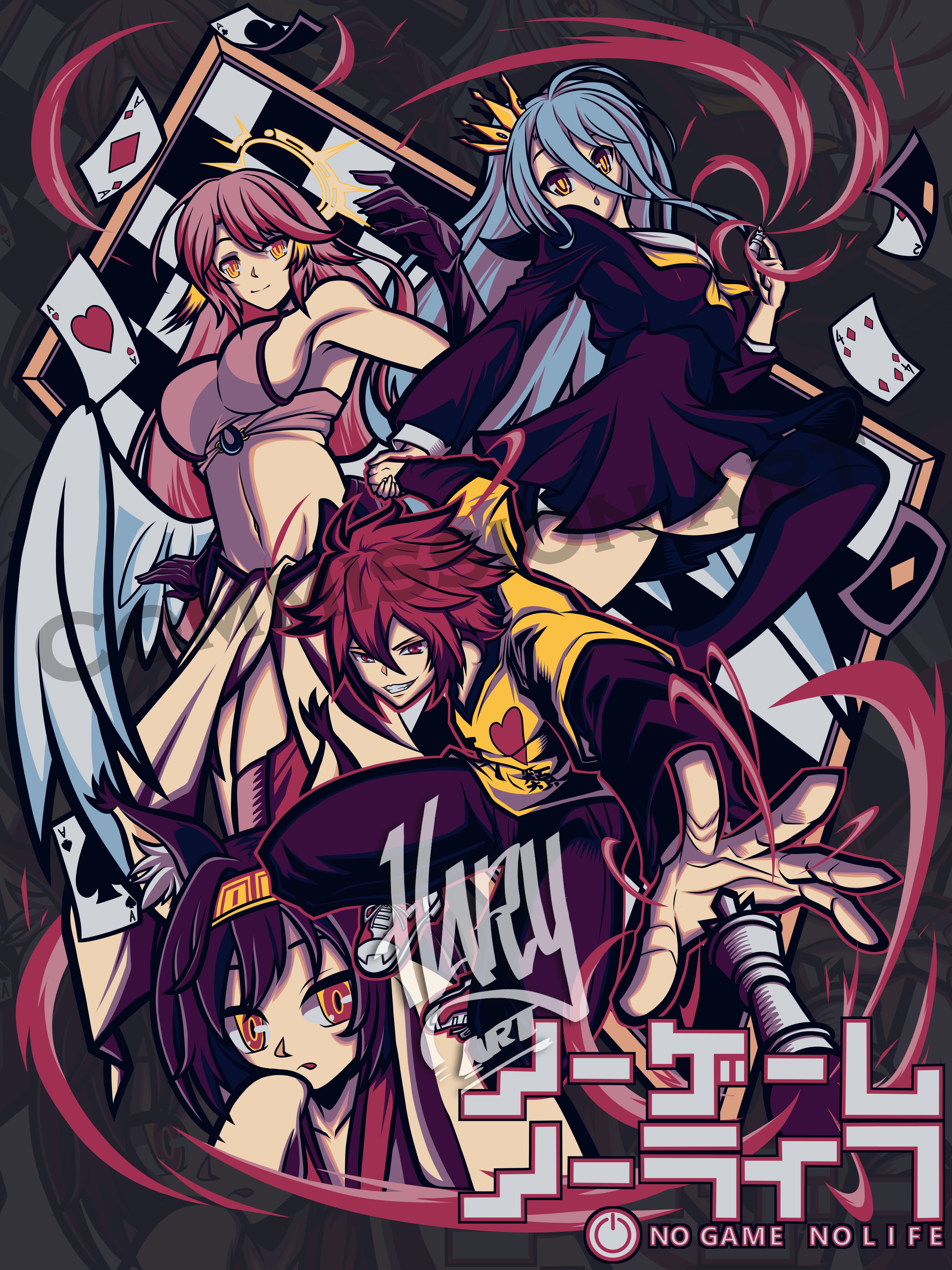 No Game No Life anime apparel anime clothing anime fanart anime illustration anime manga anime streetwear anime t shirt anime t shirt design apparel design apparel illustration branding custom t shirt design fan art fanart t shirt illustration no game no life streetwear streetwear apparel t shirt illustration