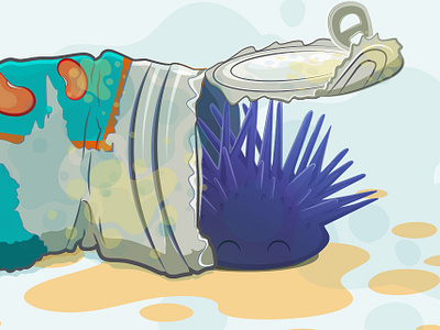 Earl: a sea urchin adobeillustrator animal characterdesign cute digitalart digitalartist digitalillustration kawaii sealife underwaterlife urchin vectorart vectorartist vectorillustration