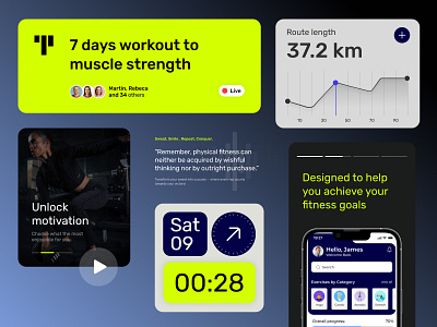 Fitness App Design Concept 🏋️ fitness app ui ux