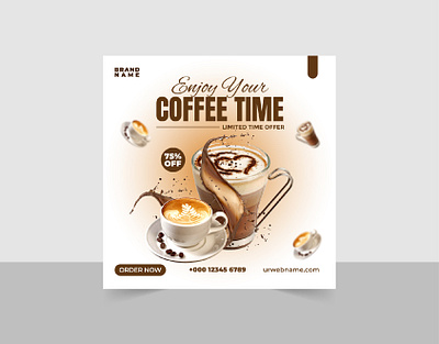 Coffee Food Shop Social Media Post Ad Banner Design food