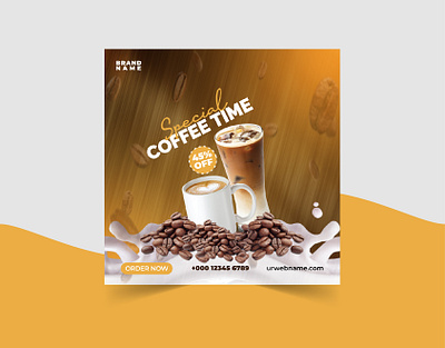 Coffee Food Shop Social Media Post Ad Banner Design coffee coffee shop food