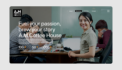 A.M Coffee House website branding coffee design graphic design identity landingpage ui ux vietnam