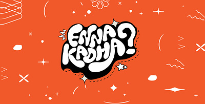 Enna Kadha ? | Title Design | Y2K Style | Typography branding creative design graphic design handmade illustration logo musiclogo song t shirt tamil tamiltypography title design typo typography ui