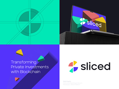 Investment, Token, Blockchain, Technology, Share, Chart Logo abstract logo blockchain brand identity branding creative digital geometric icon letter logo logo logo design logo designer mark modern logo pie chart s logo share slice logo symbol token