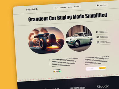 Automobile Full Website Design autocar automobile car corporate fullwebsite ui ux