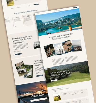 Serene Stay Landing Page landing page ui web design