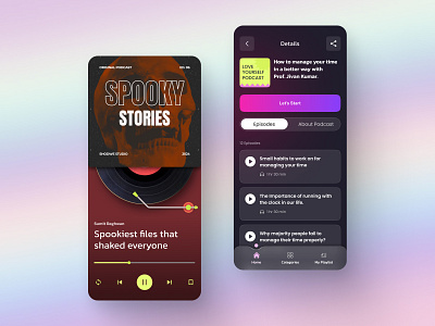 Podcast App, Mobile UI UX Design, Podcasting app design audio audio player broadcasr hire ui ux designer interaction microphone mobile app mobile app design mobile podcast podcast podcast app podcast listen podcast ui podcasting product design radio streaming app ui design ui ux design