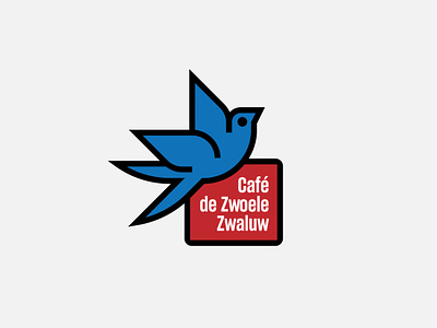De Zwoele Zwaluw (The Sultry Swallow) antwerp bar bird branding card fly geometric icon logo minimal pub sultry swallow symbol