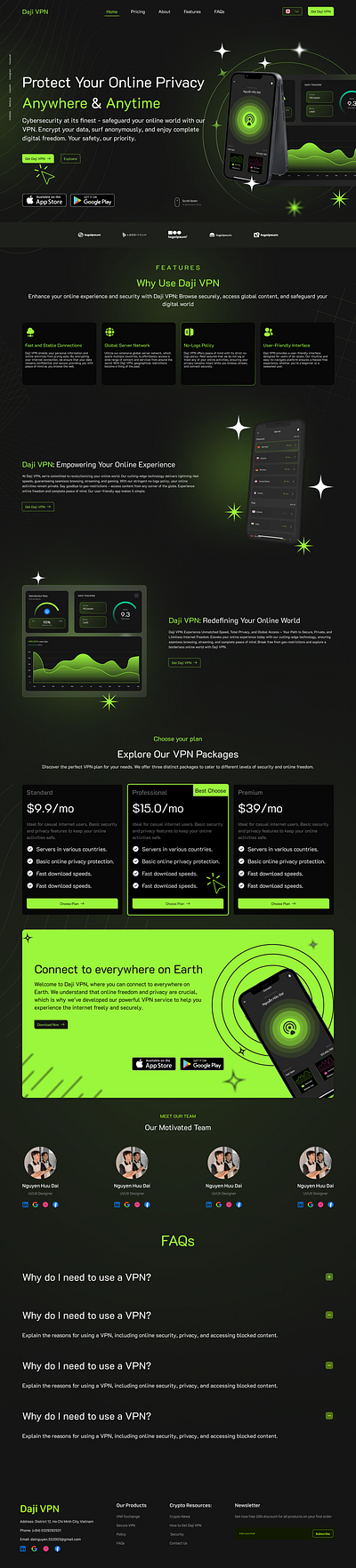 Website VPN Landing Page | UI Design figma landing page ui ui design uiux webdesign
