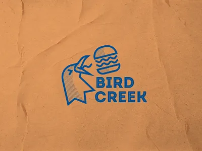 Logo for a burger joint screaming seagull branding burger emblem fastfood food graphic design illustration logo logotype modern seagull
