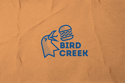 Logo for a burger joint screaming seagull branding burger emblem fastfood food graphic design illustration logo logotype modern seagull