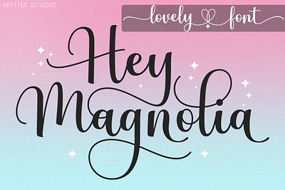 Hey Magnolia - Lovely Font advertising alternates branding casual clean connected contemporary cursive decorative elegant fashion handlettering handwritten hey magnolia lovely font informal ligatures magazine packaging script font wedding