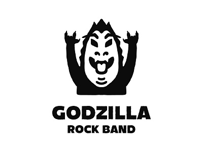 Godzilla rock band logo animal logo audio band brand branding character design godzilla illustration lettering logo logotype mark minimalism music logo rock rocknroll song sound voise