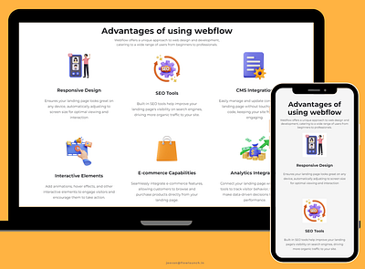 Webflow Website Design - Features Section 3d branding creativity design features ui ui development uiux ux web development webflow website