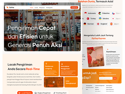 ZipZap Express 🚛 - Logistic Website branding delivery designinspiration innovation logistics shipping uiinspirational userinterfaceinterior website