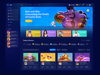 7Bet Slot design gaming interface slot ui web design